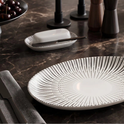 ZAPHIRE BLANC OVAL PLATE