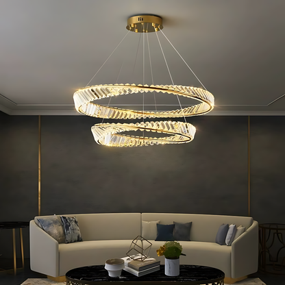 THE MOBIUS STRIP 2 TIER CHANDELIER