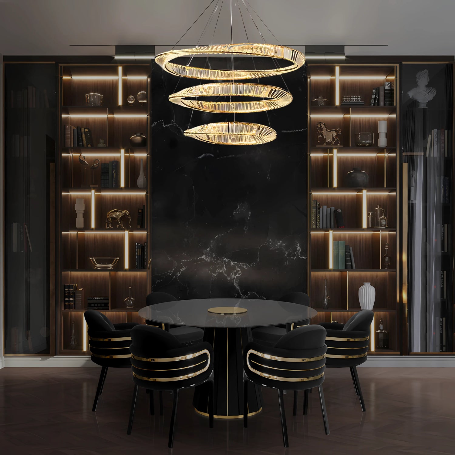 THE MOBIUS STRIP 3 TIER CHANDELIER