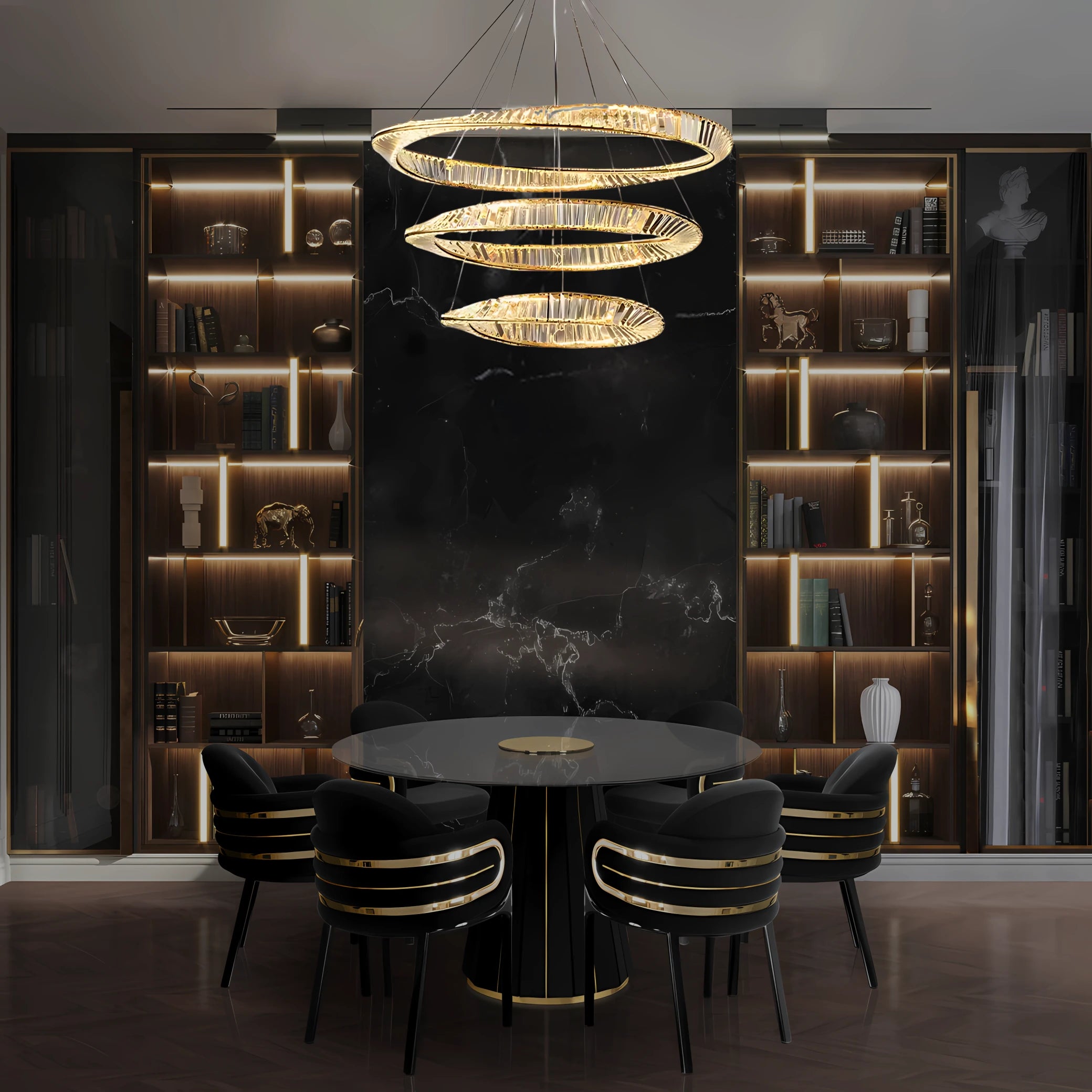 THE MOBIUS STRIP 3 TIER CHANDELIER