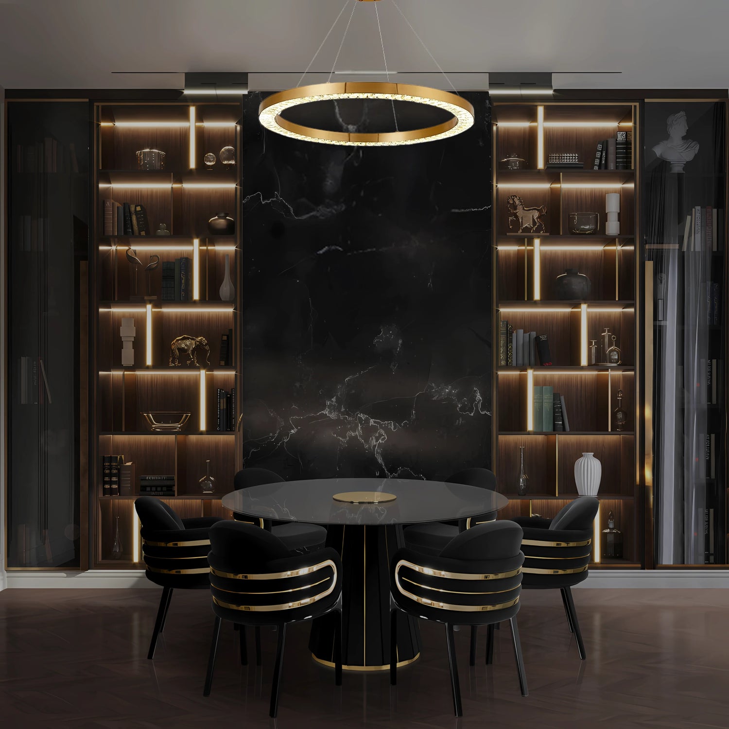 GOLD DUST HALO CHANDELIER