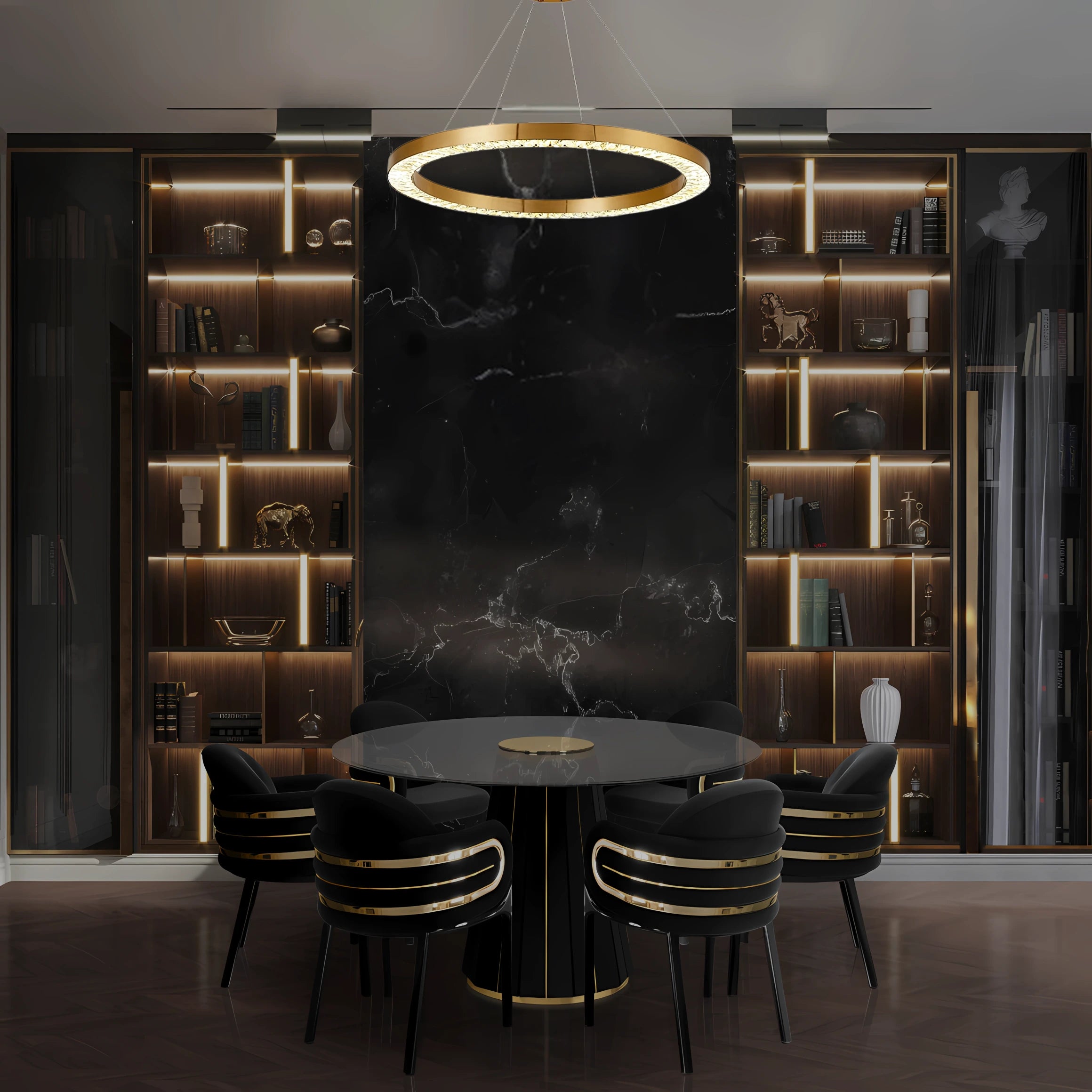 GOLD DUST HALO CHANDELIER
