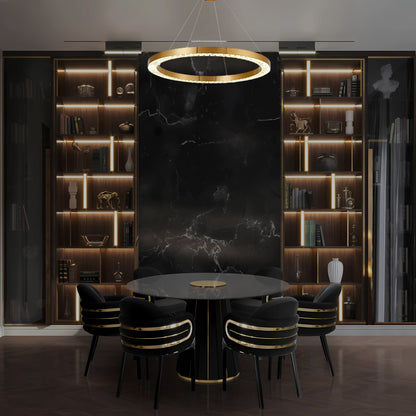 GOLD DUST HALO CHANDELIER