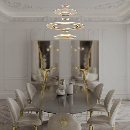 CERCLES CÉLESTES 3 TIER CHANDELIER