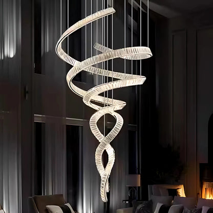 AURORA SWIRL STAIRCASE CHANDELIER