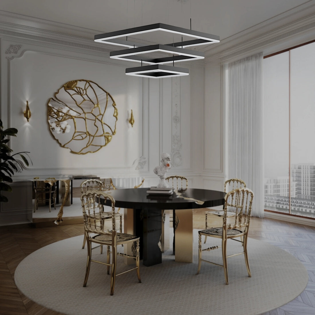 CARRÉ ÉLÉGANT 3 TIER CHANDELIER