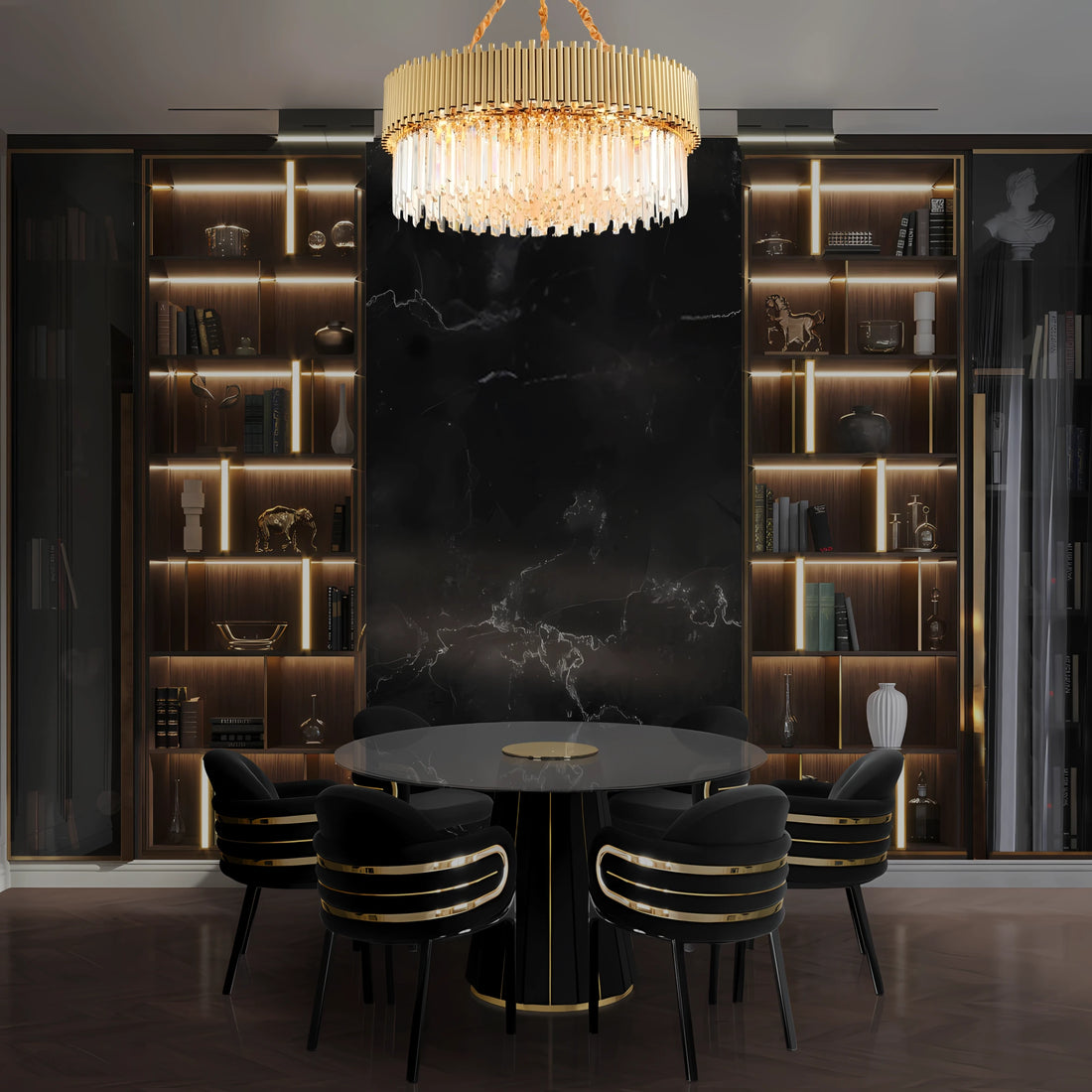 AURORE SCINTILLANTE HALO CHANDELIER