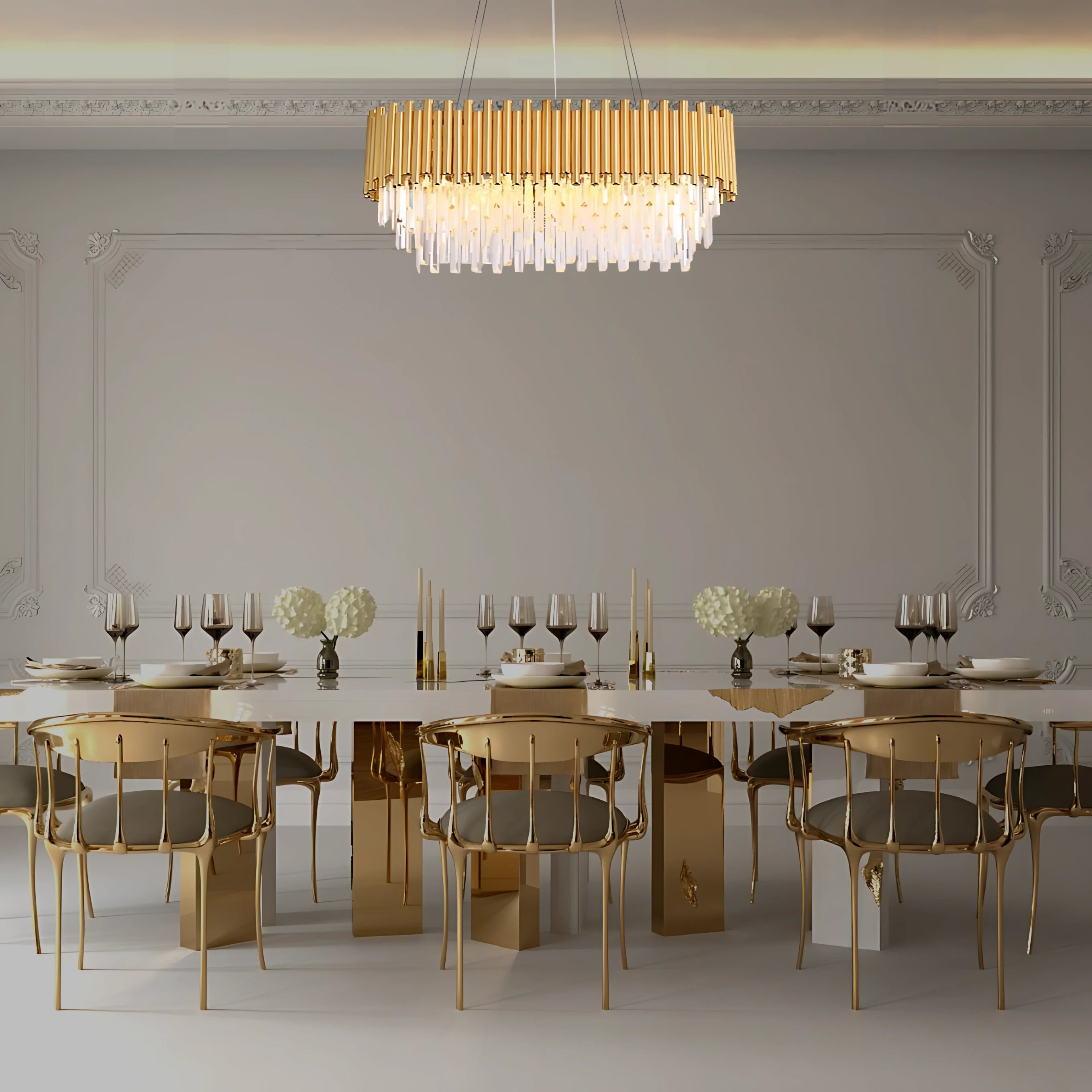 AURORE SCINTILLANTE OVAL CHANDELIER