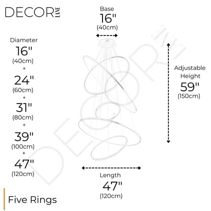 CIRCLE OF LIFE STAIRCASE CHANDELIER