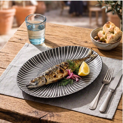 ZAPHIRE RHYTHM NOIR OVAL PLATE