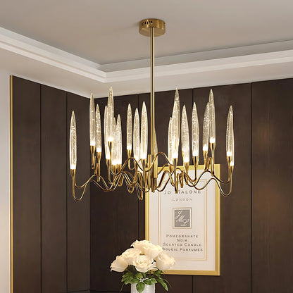 EUROPEAN CANDLE HALO CHANDELIER