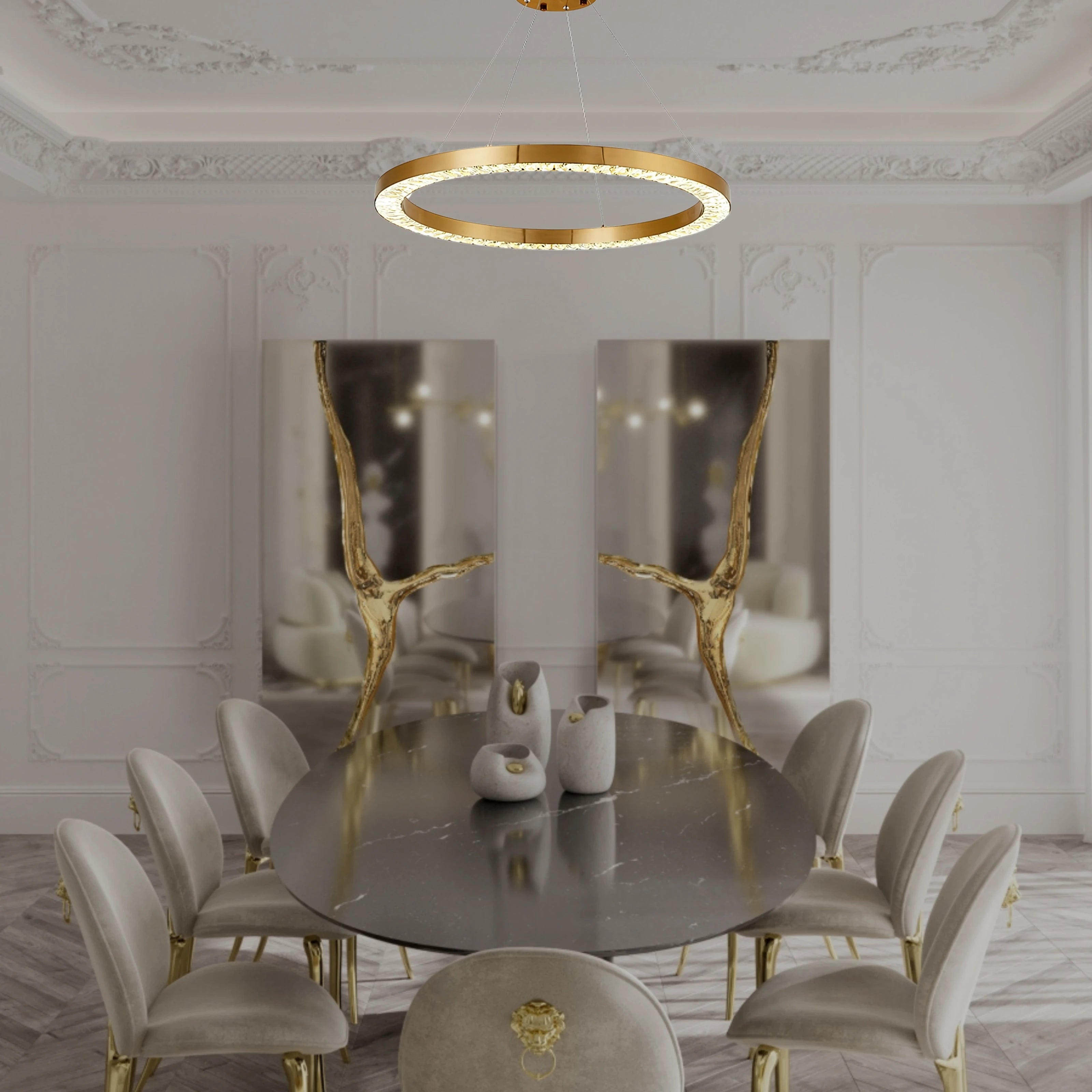 GOLD DUST HALO CHANDELIER
