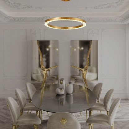 GOLD DUST HALO CHANDELIER