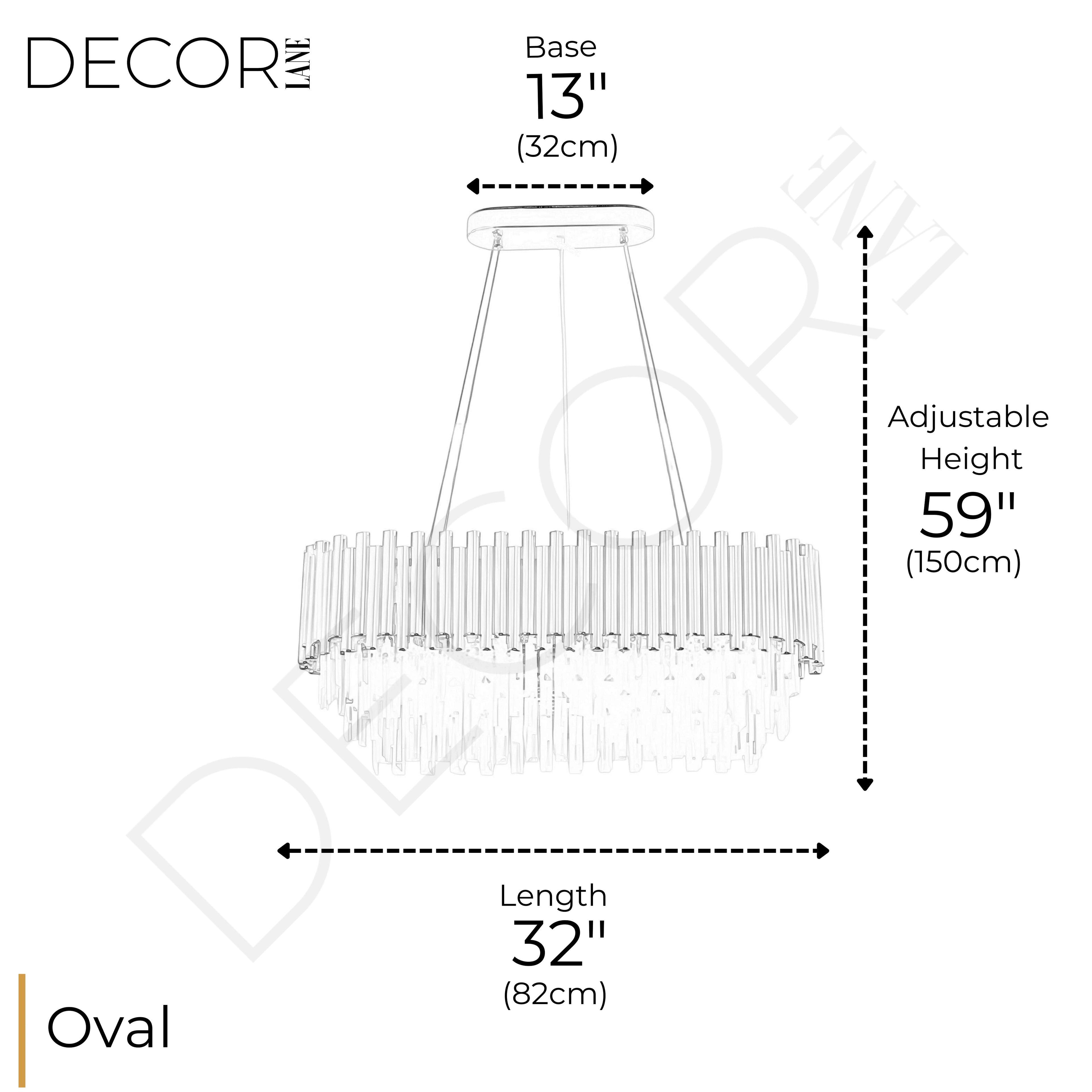 AURORE SCINTILLANTE OVAL CHANDELIER