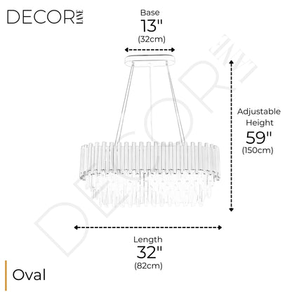 AURORE SCINTILLANTE OVAL CHANDELIER