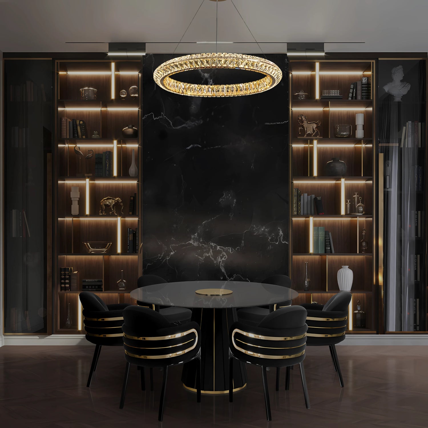 Aurelia Halo Chandelier - Chandeliers