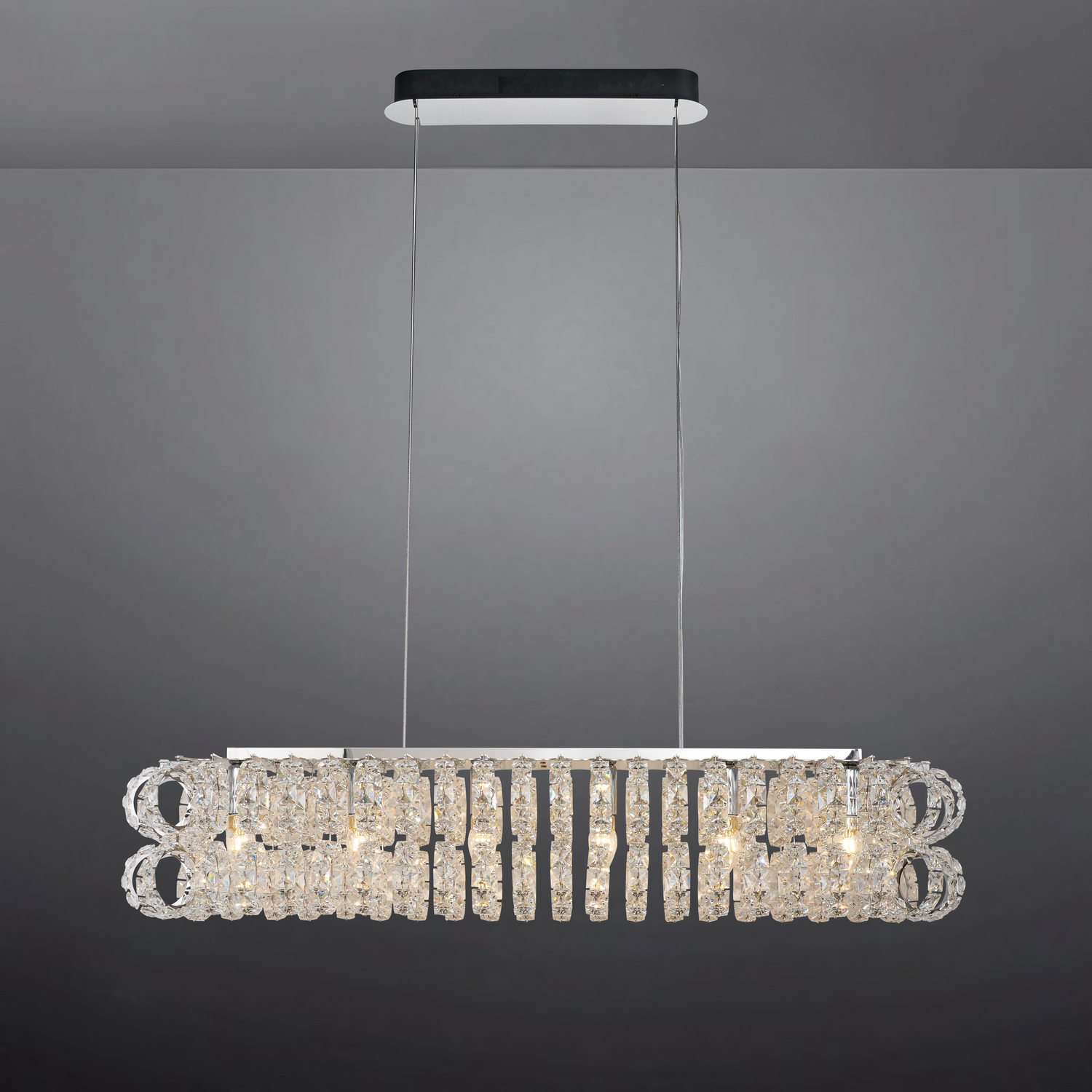 AMULETTE OVAL 2 TIER CHANDELIER