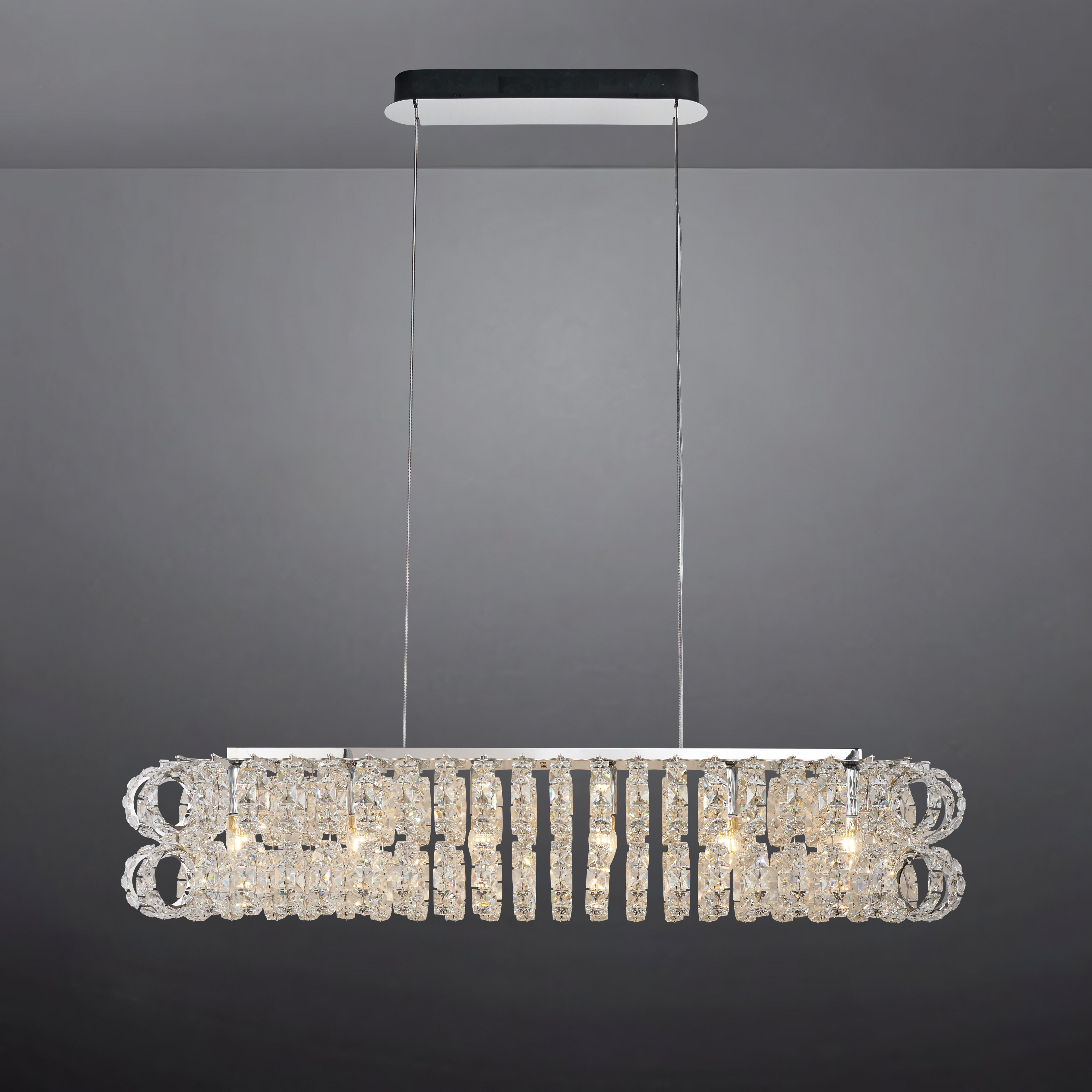 AMULETTE OVAL 2 TIER CHANDELIER