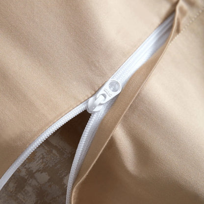 BEIGE MYSTIQUE 1000 THREAD COUNT DUVET COVER &amp; SHAMS