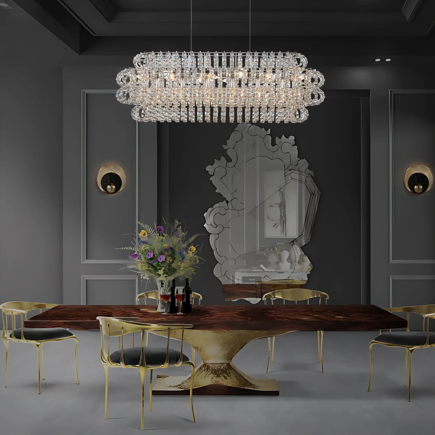 AMULETTE OVAL 4 TIER CHANDELIER