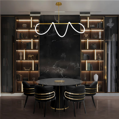 AMORPHOUS TUBE LINEAR CHANDELIER