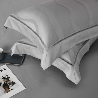 MYSTIC WAVES 1000 THREAD COUNT DUVET COVER &amp; SHAMS