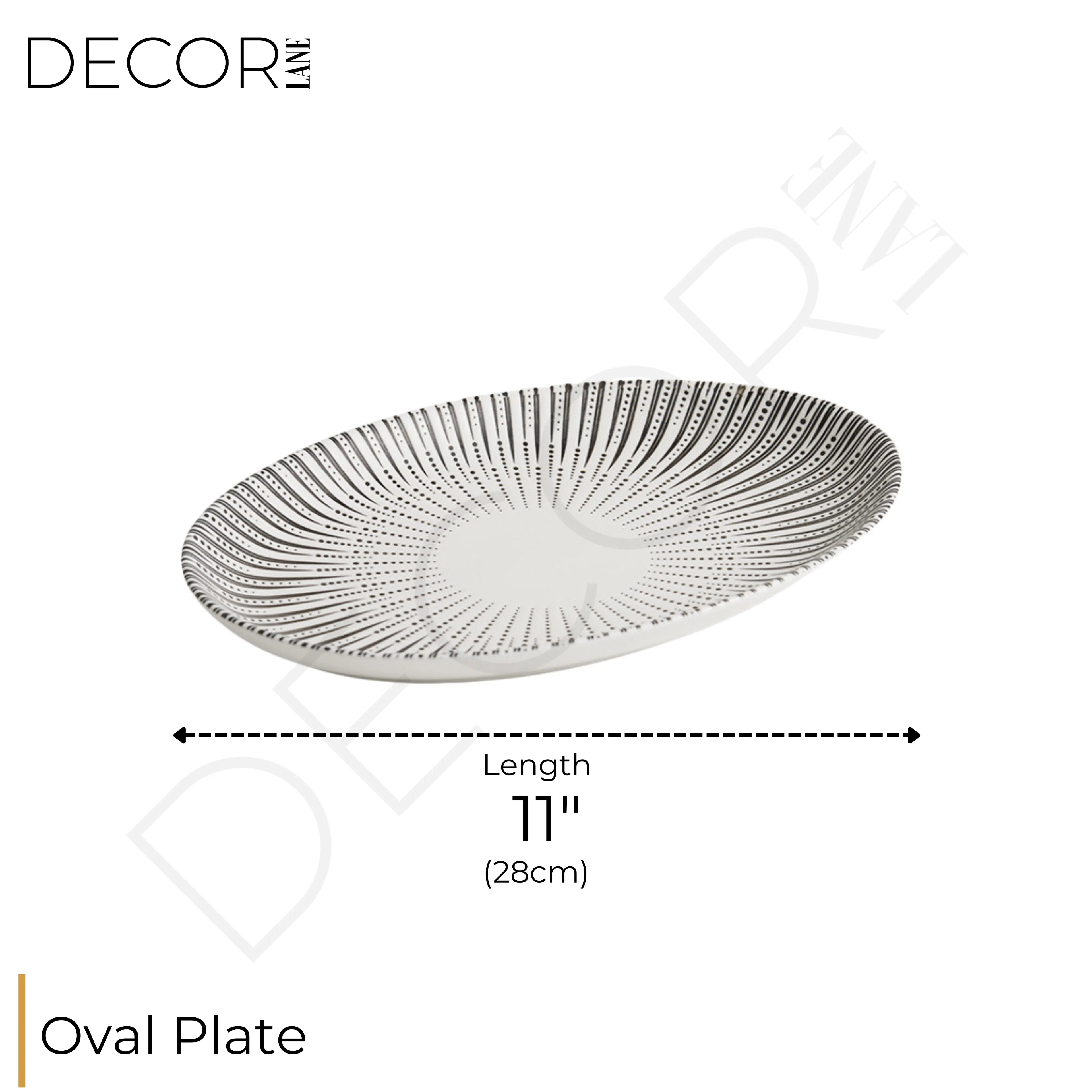 ZAPHIRE BLANC OVAL PLATE