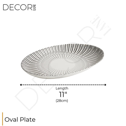 ZAPHIRE BLANC OVAL PLATE