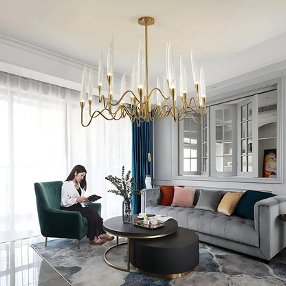 EUROPEAN CANDLE HALO CHANDELIER