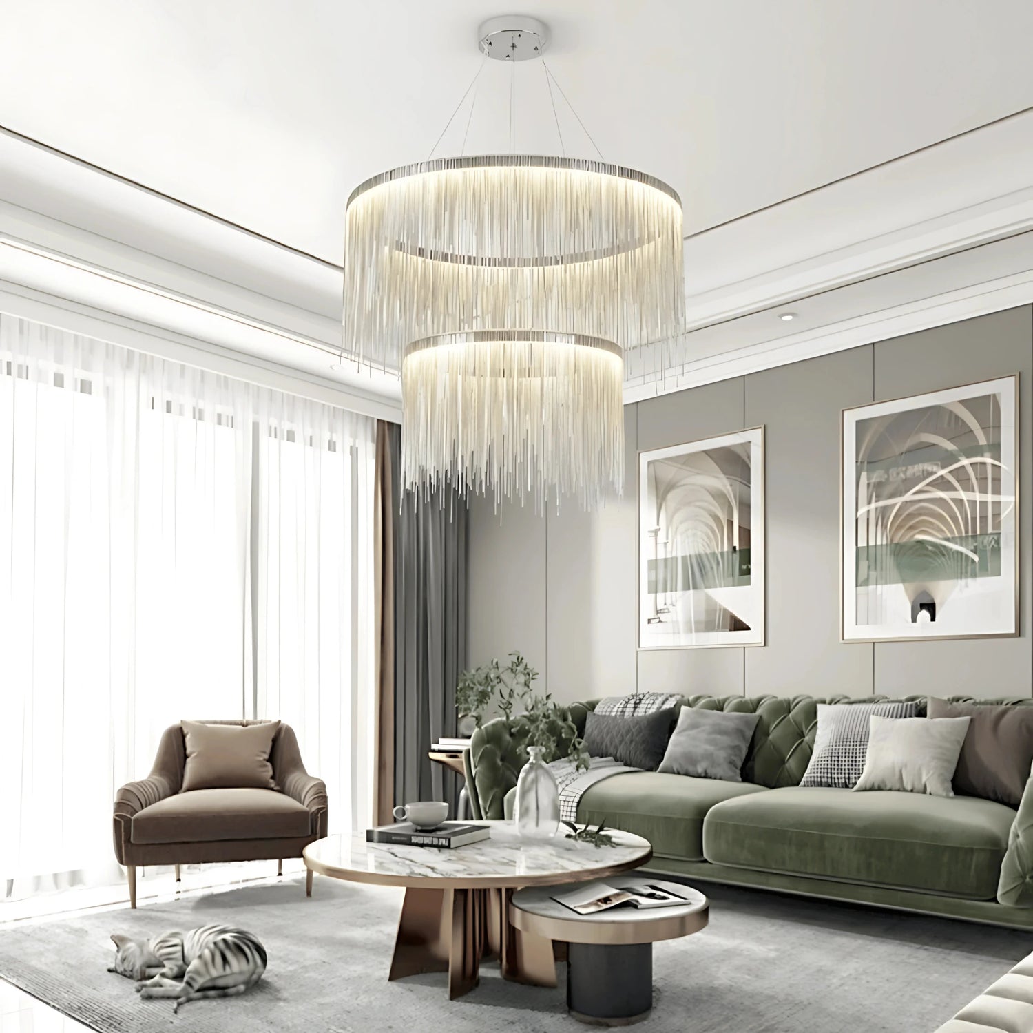 PHOENIX 2 TIER CHANDELIER