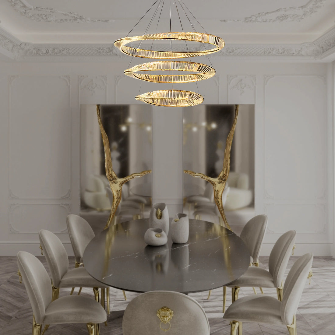 THE MOBIUS STRIP 3 TIER CHANDELIER