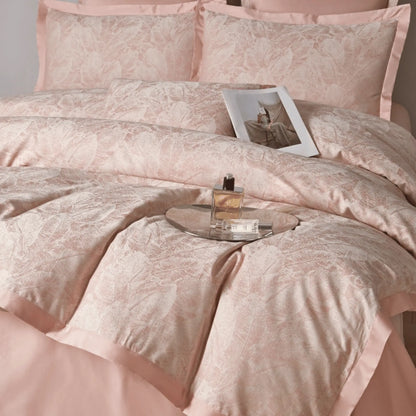 BLUSH PETALS 1000 THREAD COUNT DUVET COVER &amp; SHAMS