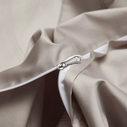 CHAMPAGNE IVORY ELEGANCE 1400 THREAD COUNT DUVET COVER &amp; SHAMS