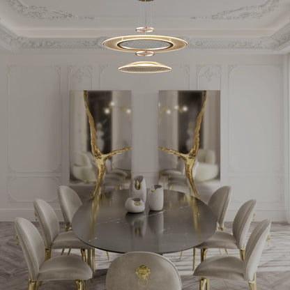 CERCLES CÉLESTES 2 TIER CHANDELIER
