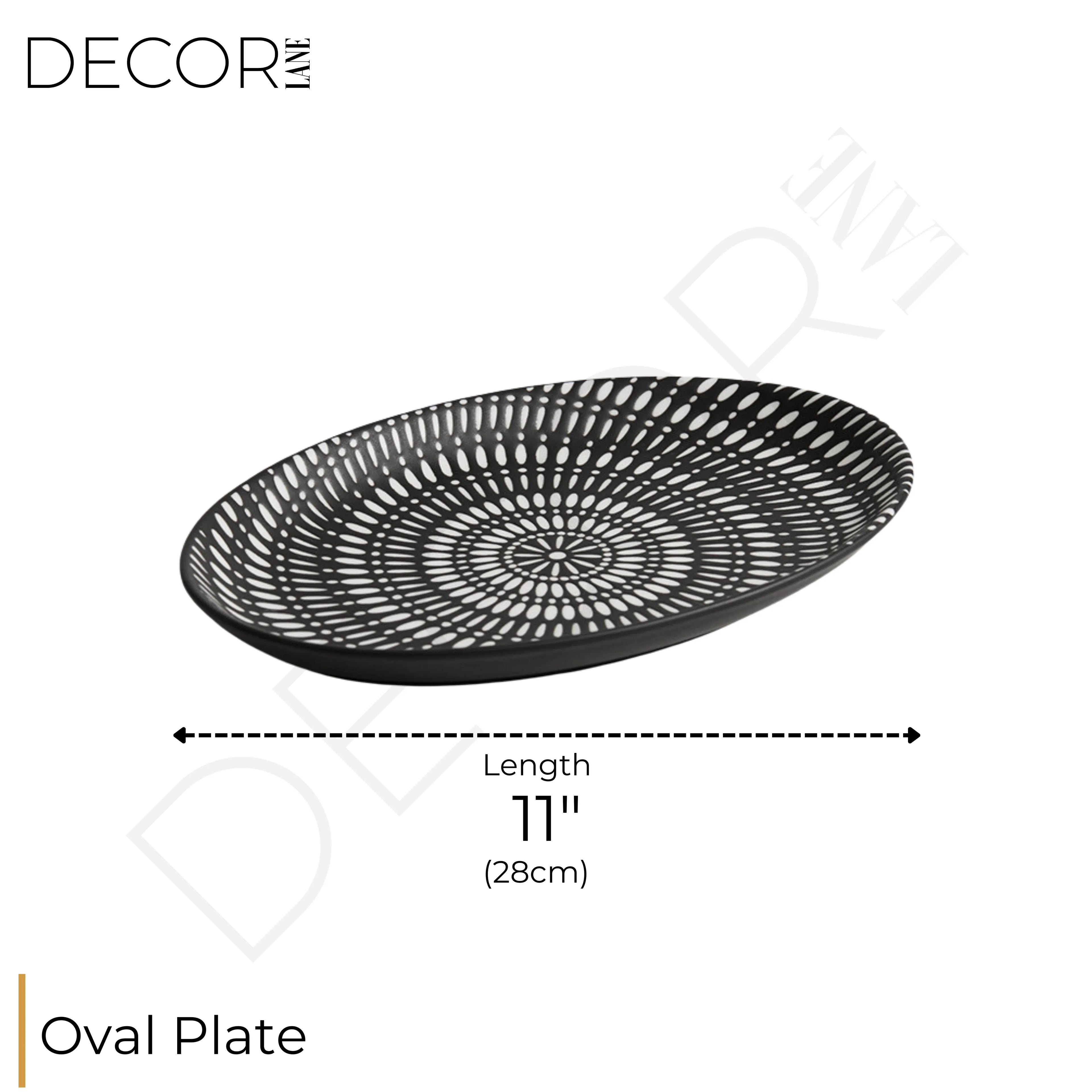 ZAPHIRE RHYTHM NOIR OVAL PLATE