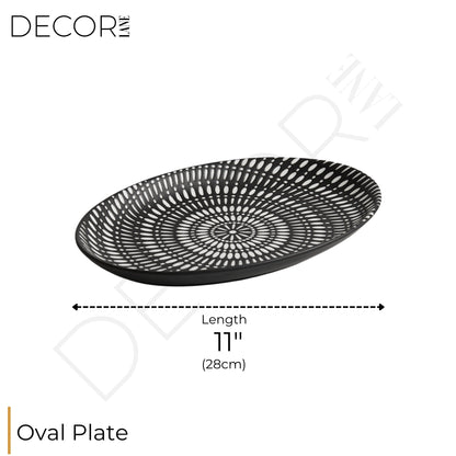 ZAPHIRE RHYTHM NOIR OVAL PLATE