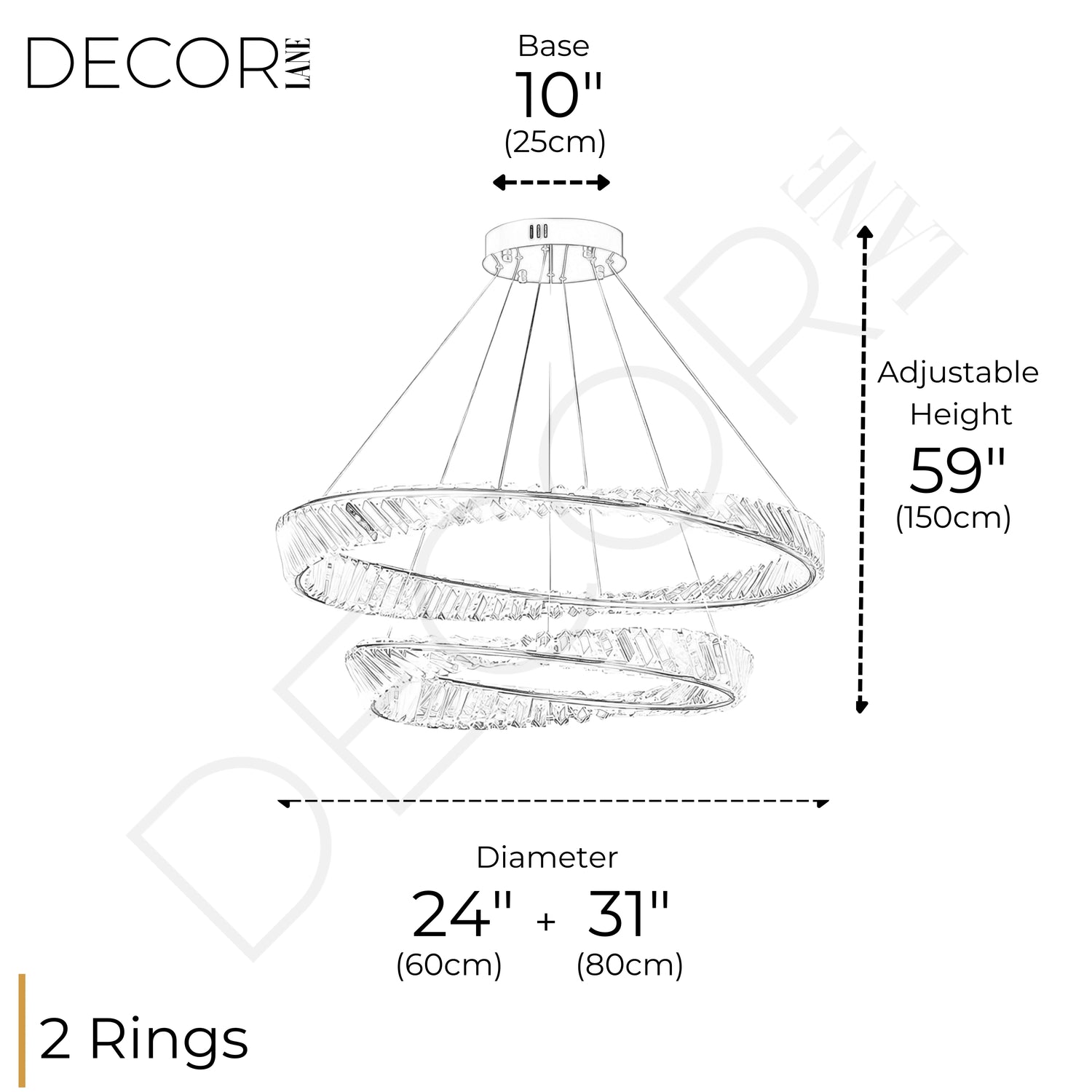 THE MOBIUS STRIP 2 TIER CHANDELIER