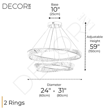 THE MOBIUS STRIP 2 TIER CHANDELIER