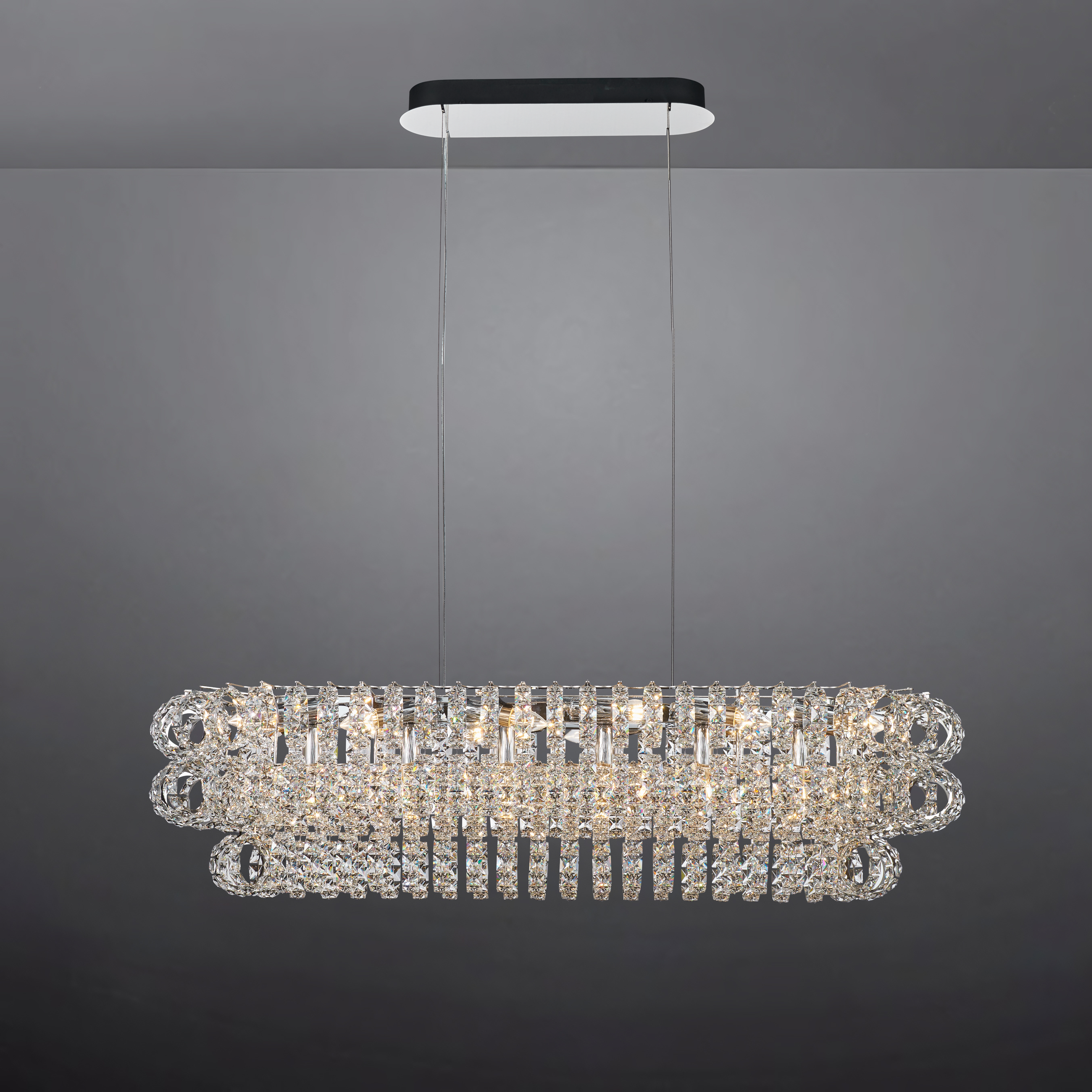 AMULETTE OVAL 3 TIER CHANDELIER
