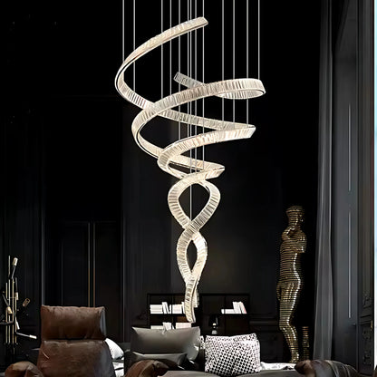 AURORA SWIRL STAIRCASE CHANDELIER