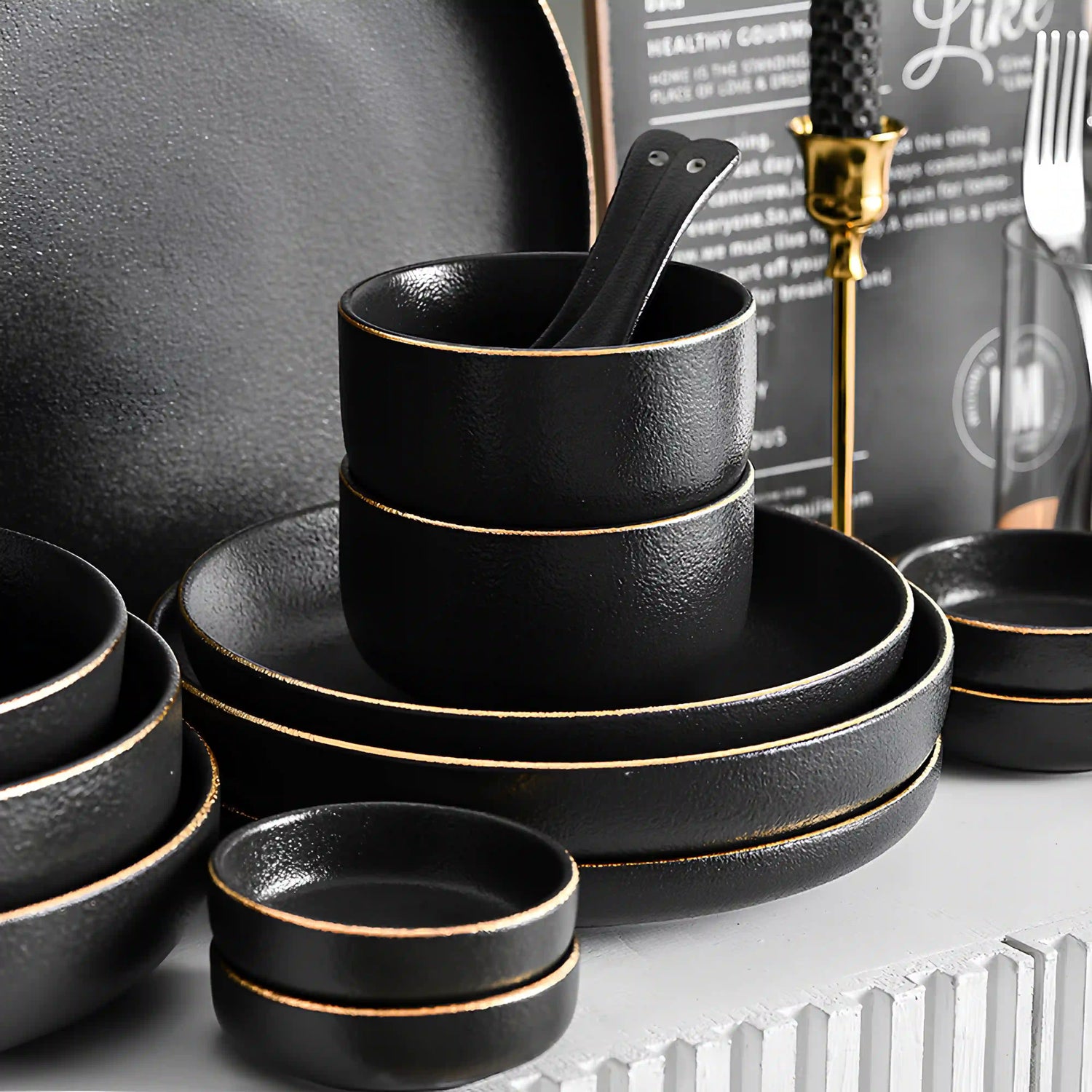 RIGOROUS BLACK DINING COLLECTION