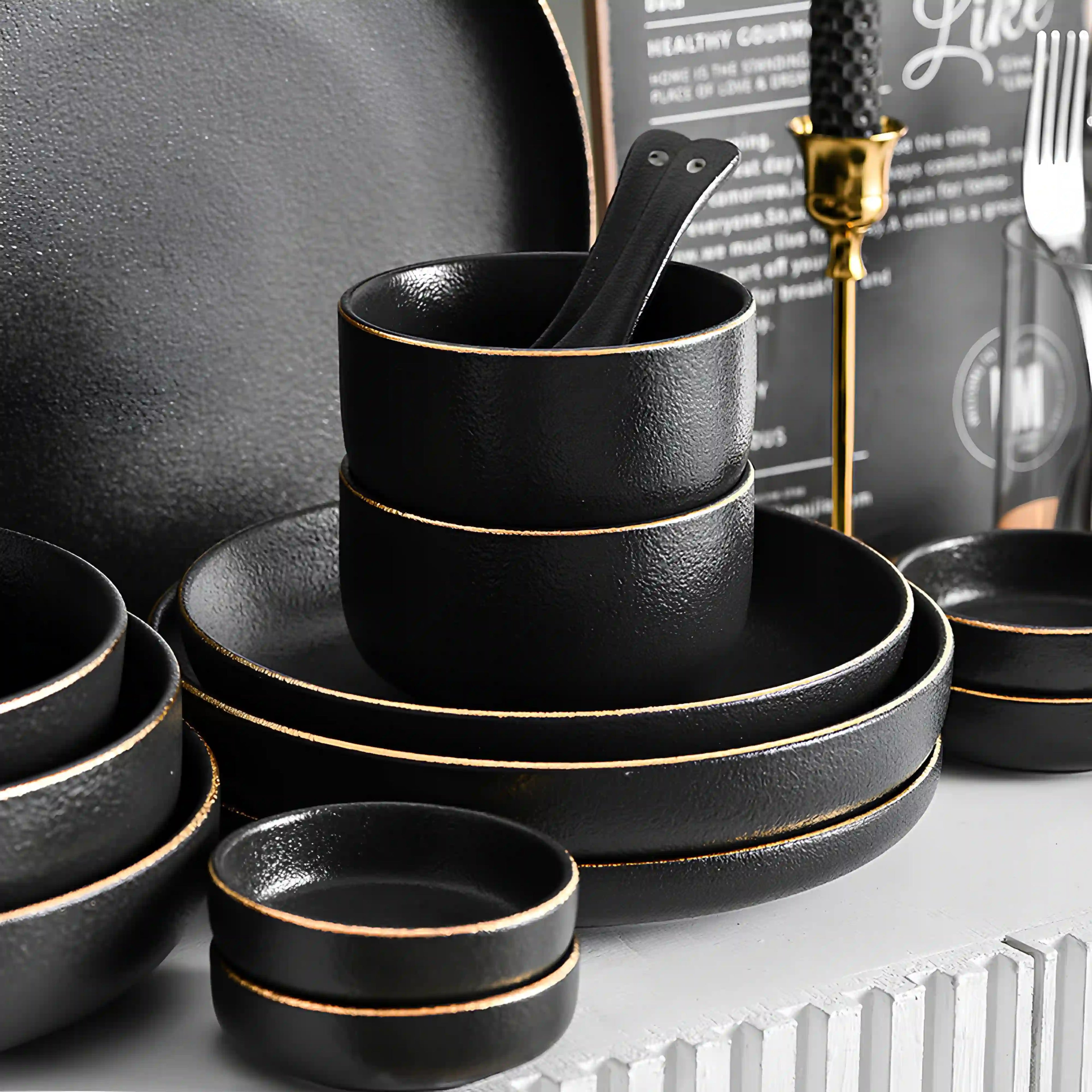 RIGOROUS BLACK DINING COLLECTION