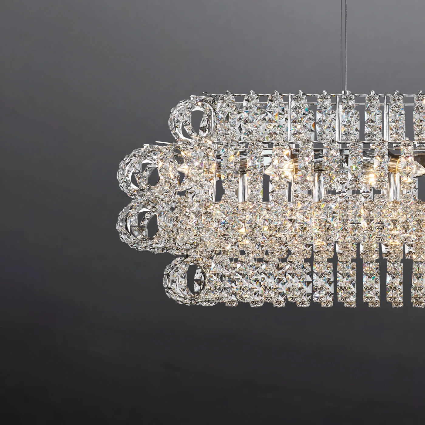 AMULETTE OVAL 4 TIER CHANDELIER