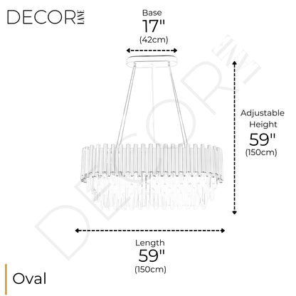 AURORE SCINTILLANTE OVAL CHANDELIER