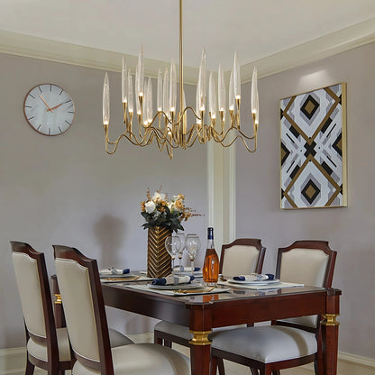 EUROPEAN CANDLE HALO CHANDELIER