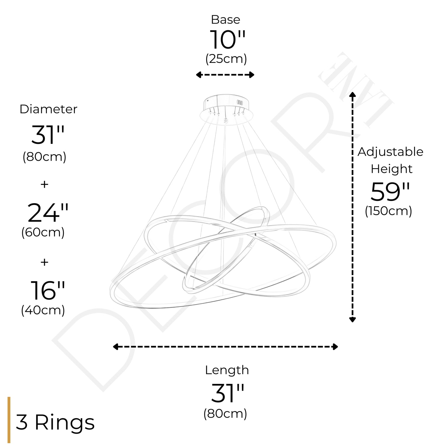 CIRCLE OF LIFE 3 TIER CHANDELIER