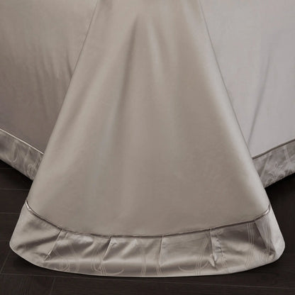 CHAMPAGNE IVORY ELEGANCE 1400 THREAD COUNT DUVET COVER &amp; SHAMS