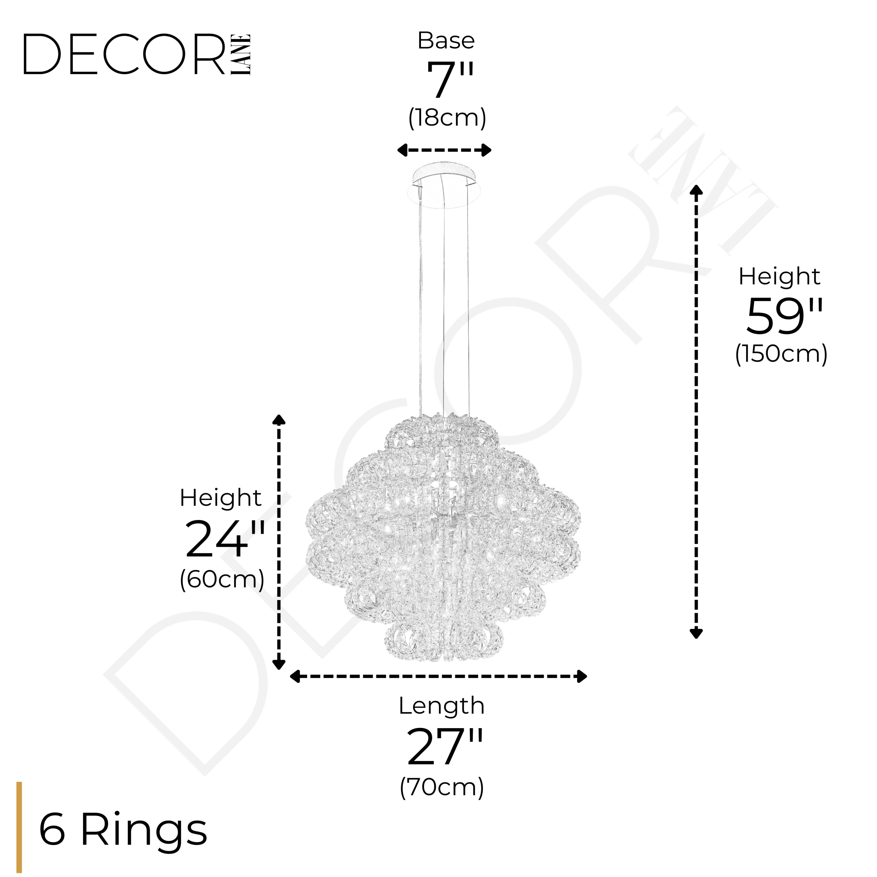 AMULETTE 6 TIER CHANDELIER