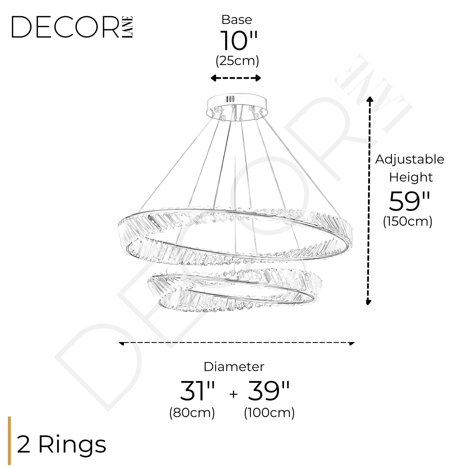THE MOBIUS STRIP 2 TIER CHANDELIER