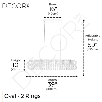 AMULETTE OVAL 2 TIER CHANDELIER